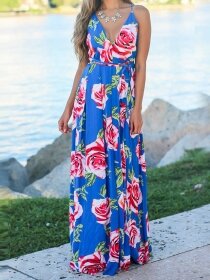 ABITO ESTIVO FLOREALE DORENE blu