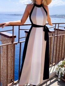 ABITO LUNGO ELEGANTE DASSA beige