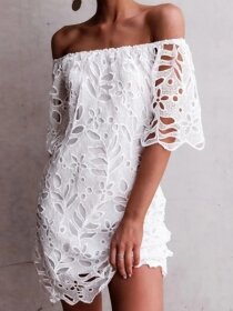 ABITO CON PIZZO KAELAN bianco